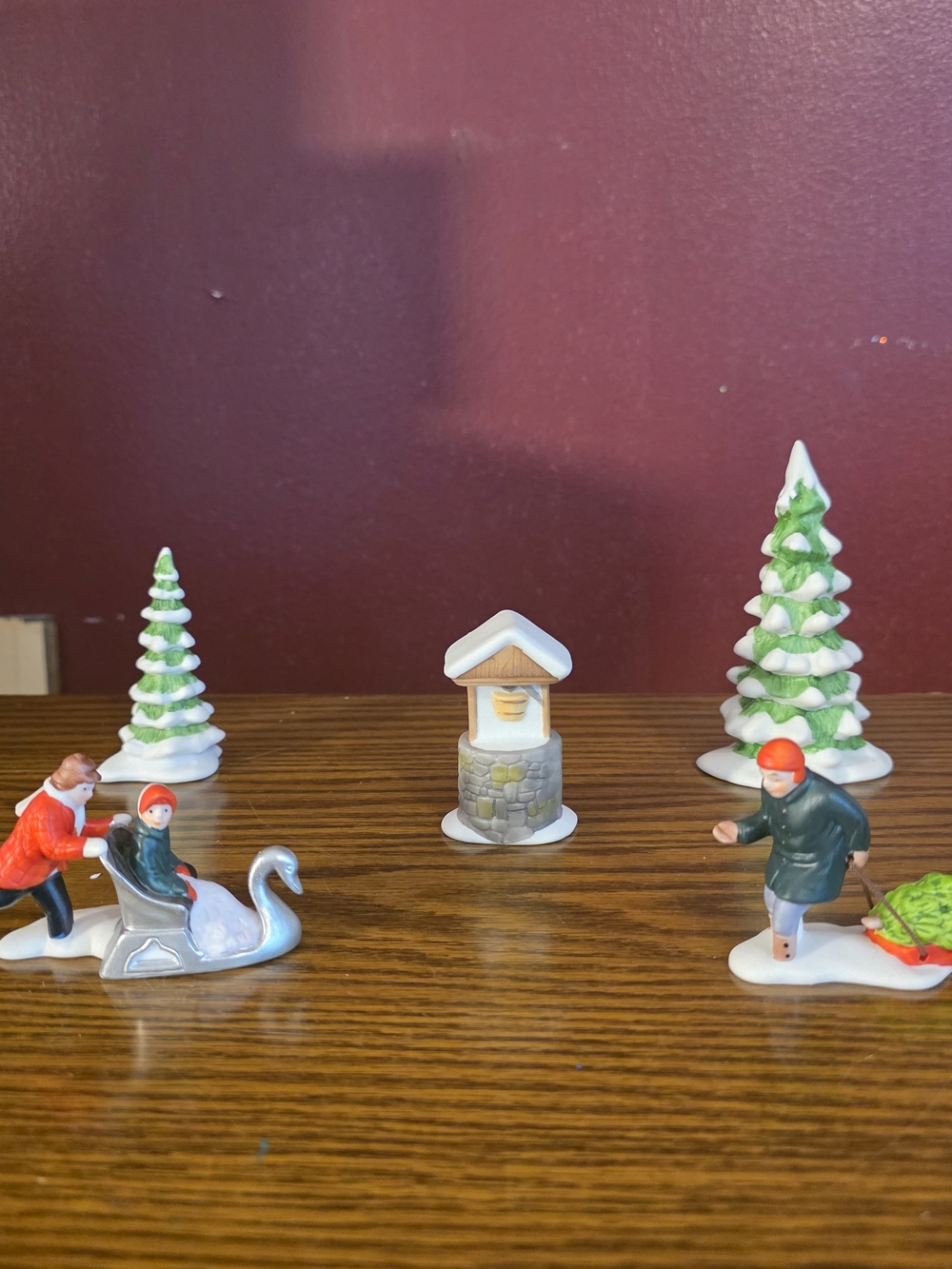 Department 56 Heritage Village New England Winter Accessory Set 5pc Porcelain